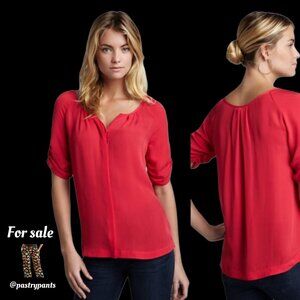 Joie Red Short Sleeve Ance Blouse sz S EUC $228